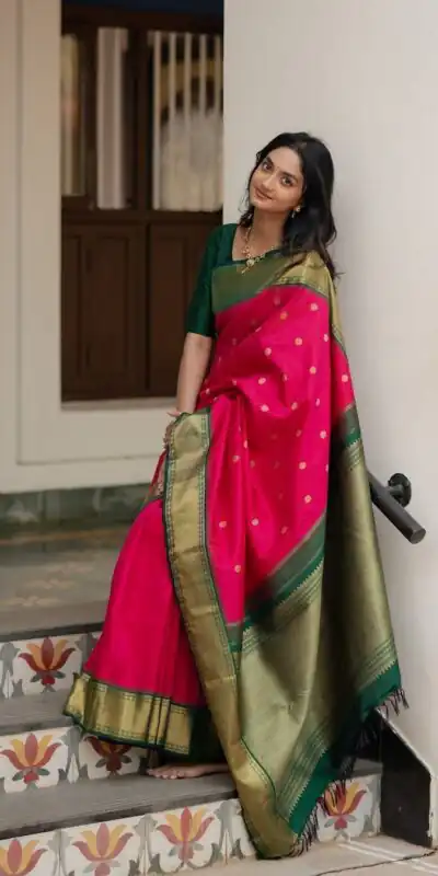 KPR 278 Pink Soft Lichi Silk Saree Perfect for Wedding, Party, Mehendi, Ganesh Chaturthi, Raksha Bandhan – . Introductory Price ₹1649. Delivery 4-6 | Creative Sarees, Bollywood Sarees, Designer Sarees, Embroidered Sarees, Ethnic Saree, Modern Digital sarees, Party Wear Sarees, Sarees