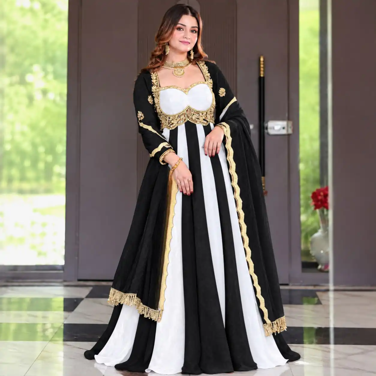 ND 5072 Black Fendy Silk Gown with Embroidery Work & Sequins Work. Special Price ₹2849. Delivery 4-6 Working Days. Shop now. | Bollywood Gowns, Creative Gowns, Designer Gowns, Embroidered Gowns, Gowns, Party Wear Gowns