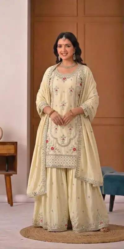 MD 3049 White in Color Natural Crepe Embroidery Work Salwar Suit . Affordable Price ₹2349. Delivery 4-6 Working Days. Shop now. | Casual Suits, Jump Suits, Creative suits, Designer Suits, Palazzo Suits, Party Wear Suits, Patiala Suits, Salwar suit, Straight Suits
