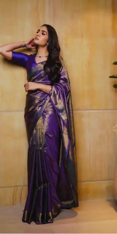 KPR 238 Purple Soft Lichi Silk Cloth. With Lace Work & Lace Border Saree . Grab it for ₹1599. Delivery 4-6 Working Days. Shop now. | Creative Sarees, Bollywood Sarees, Designer Sarees, Embroidered Sarees, Ethnic Saree, Modern Digital sarees, Party Wear Sarees, Sarees
