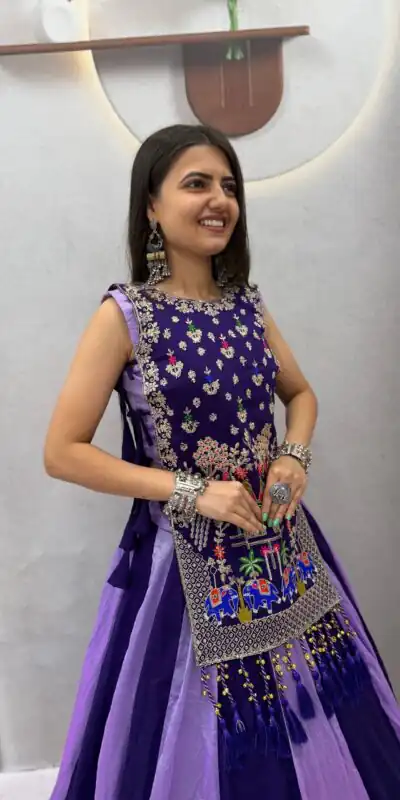 PC 579A Lavender in Color Vichitra Silk Embroidery Work Lehenga Choli . Now at just ₹3149. Delivery 4-6 Working Days. Shop now. | Bollywood Lehenga, Creative Lehenga, Designer Lehenga, Embroidered Lehenga, Lehenga, Party Wear Lehenga