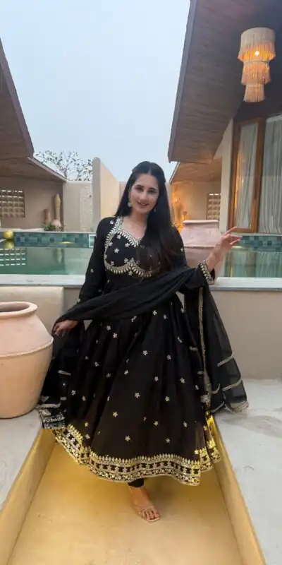 ND 5059 Black Vichitra Silk Salwar Suit with Embroidery Work. Wedding, Party, Festive, Events, Grab it for ₹2449. Delivery 4-6 Working Days. Shop now. | Casual Suits, Jump Suits, Creative suits, Designer Suits, Palazzo Suits, Party Wear Suits, Patiala Suits, Salwar suit, Straight Suits