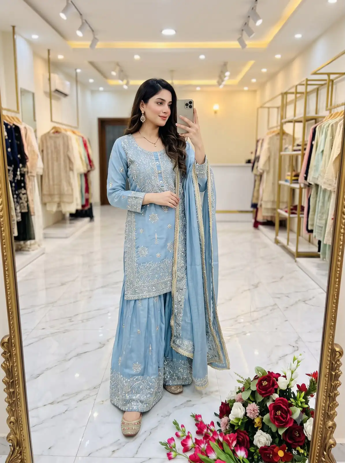 WW 1243 Blue NC Zimmy Silk Salwar Suit Perfect for Wedding, Party, Baby Shower, Festival Celebrations, Pongal – . Grab it for ₹2449. Delivery 4-6 Worki | Casual Suits, Jump Suits, Creative suits, Designer Suits, Palazzo Suits, Party Wear Suits, Patiala Suits, Salwar suit, Straight Suits