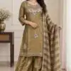 DIVA 188 Brown Glass Silk Salwar Suit Perfect for Wedding, Party, Durga Puja, Haldi, Makar Sankranti –Available at ₹2799 only. Delivery 4-6 Working Days | Casual Suits, Jump Suits, Creative suits, Designer Suits, Palazzo Suits, Party Wear Suits, Patiala Suits, Salwar suit, Straight Suits