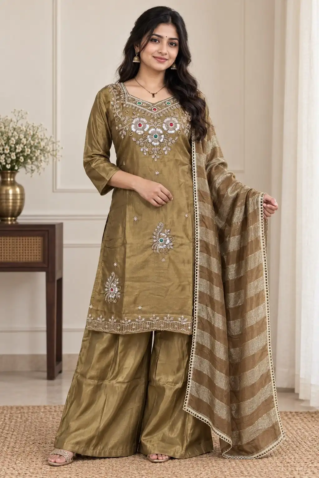 DIVA 188 Brown Glass Silk Salwar Suit Perfect for Wedding, Party, Durga Puja, Haldi, Makar Sankranti –Available at ₹2799 only. Delivery 4-6 Working Days | Casual Suits, Jump Suits, Creative suits, Designer Suits, Palazzo Suits, Party Wear Suits, Patiala Suits, Salwar suit, Straight Suits