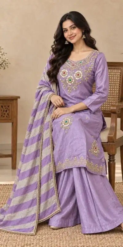 DIVA 188 Lavender Glass Silk Salwar Suit Perfect for Wedding, Party, Durga Puja, Haldi, Makar Sankranti –Available at ₹2799 only. Delivery 4-6 Working Days | Casual Suits, Jump Suits, Creative suits, Designer Suits, Palazzo Suits, Party Wear Suits, Patiala Suits, Salwar suit, Straight Suits