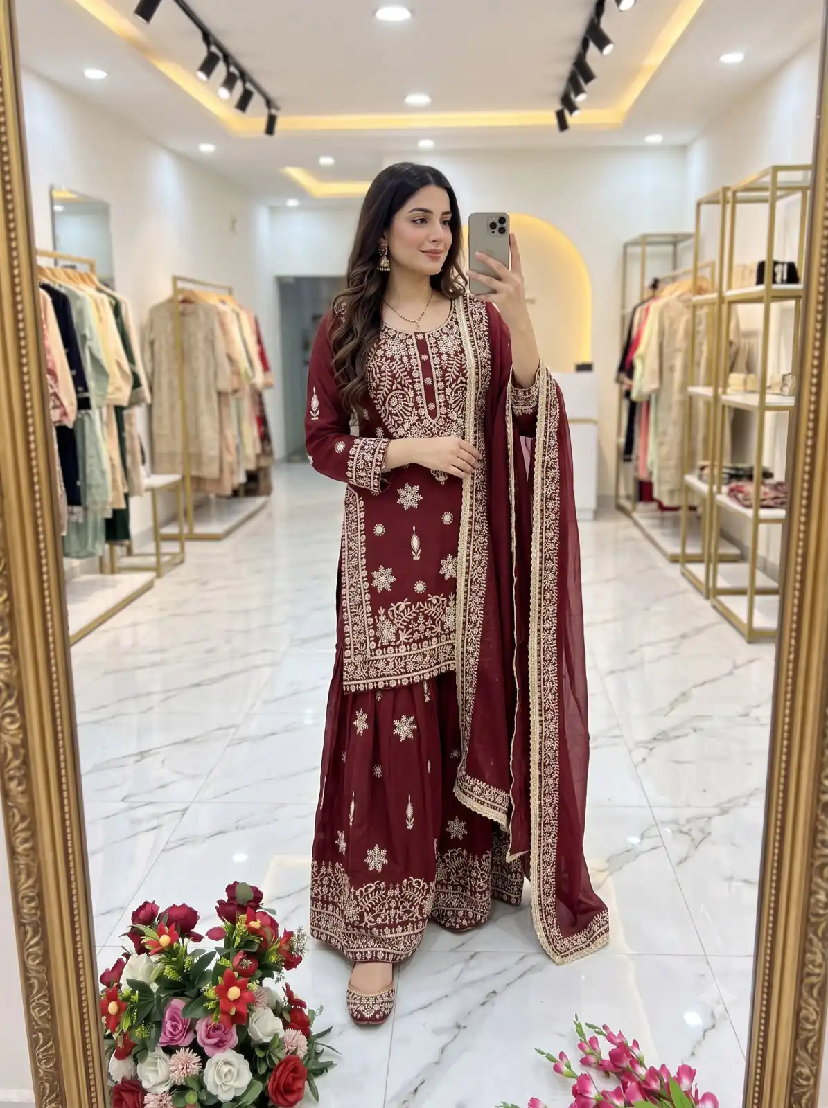 WW 1243 Maroon NC Zimmy Silk Salwar Suit Perfect for Wedding, Party, Baby Shower, Festival Celebrations, Pongal – . Grab it for ₹2449. Delivery 4-6 Worki | Casual Suits, Jump Suits, Creative suits, Designer Suits, Palazzo Suits, Party Wear Suits, Patiala Suits, Salwar suit, Straight Suits