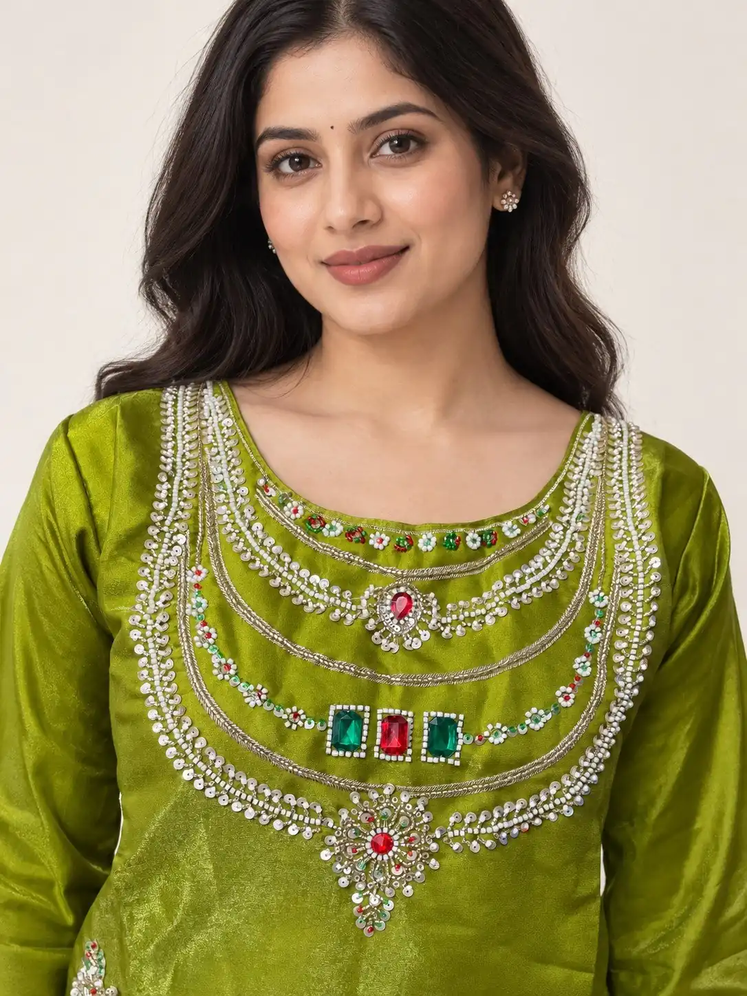 DIVA 188 Mehendi Glass Silk Salwar Suit Perfect for Wedding, Party, Durga Puja, Haldi, Makar Sankranti –Available at ₹2799 only. Delivery 4-6 Working Days | Casual Suits, Jump Suits, Creative suits, Designer Suits, Palazzo Suits, Party Wear Suits, Patiala Suits, Salwar suit, Straight Suits