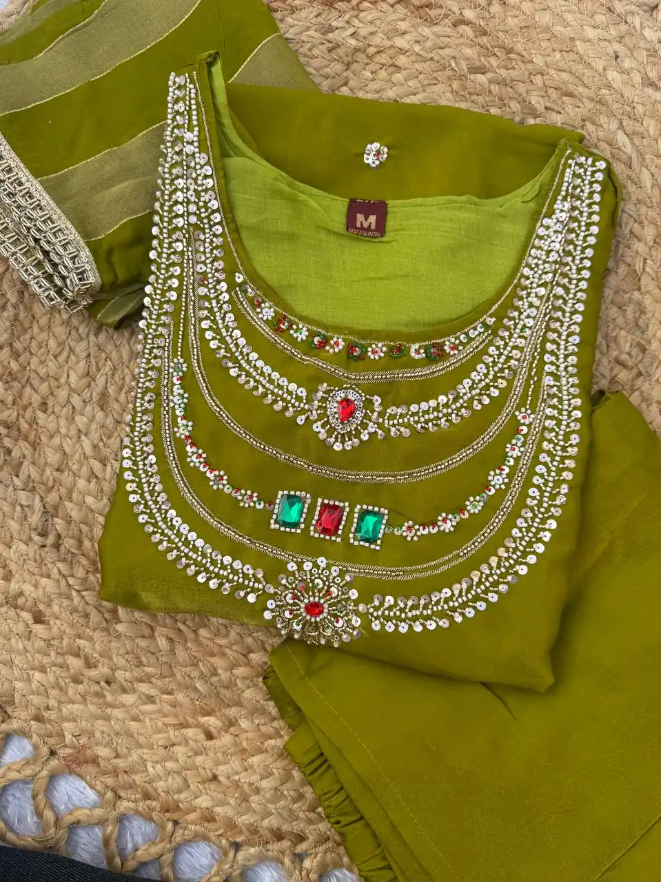 DIVA 188 Mehendi Glass Silk Salwar Suit Perfect for Wedding, Party, Durga Puja, Haldi, Makar Sankranti –Available at ₹2799 only. Delivery 4-6 Working Days | Casual Suits, Jump Suits, Creative suits, Designer Suits, Palazzo Suits, Party Wear Suits, Patiala Suits, Salwar suit, Straight Suits