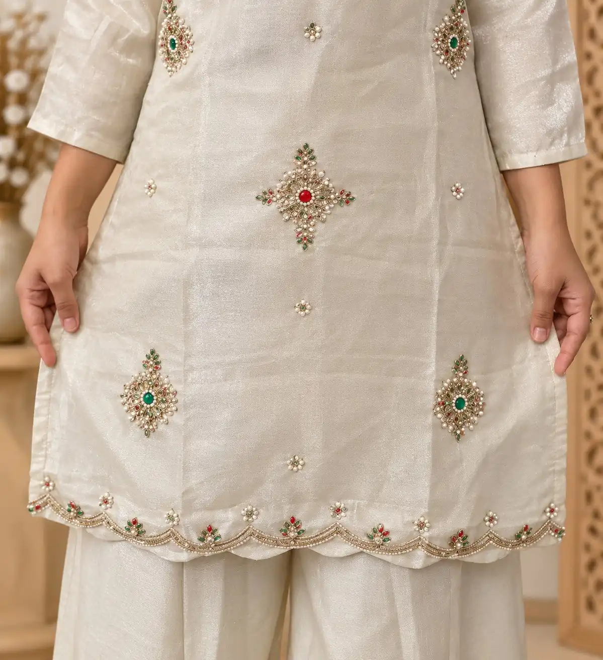 DIVA 188 White Glass Silk Salwar Suit Perfect for Wedding, Party, Durga Puja, Haldi, Makar Sankranti –Available at ₹2799 only. Delivery 4-6 Working Days | Casual Suits, Jump Suits, Creative suits, Designer Suits, Palazzo Suits, Party Wear Suits, Patiala Suits, Salwar suit, Straight Suits