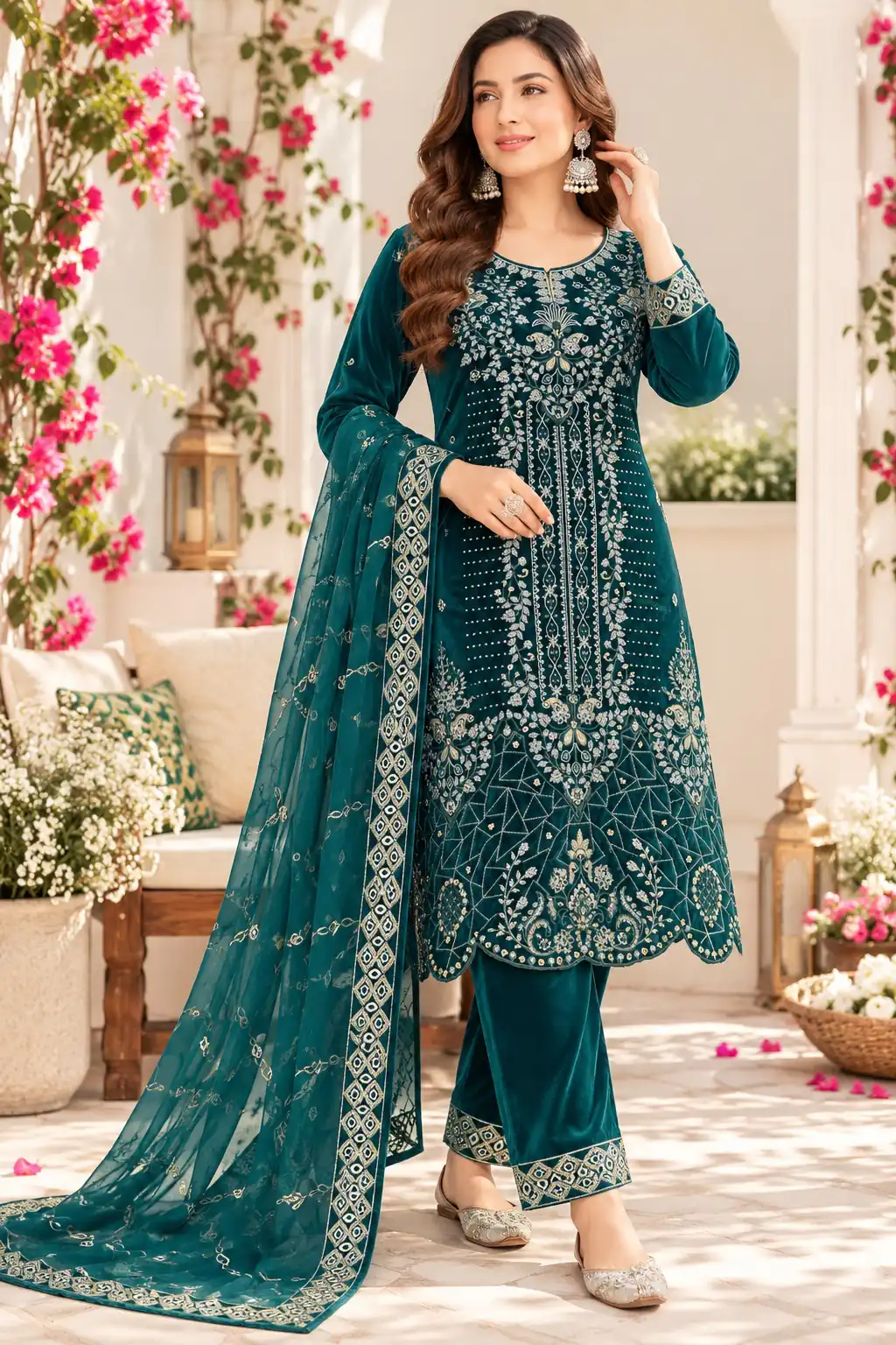 FC 736 Teal 9000 Velvet Salwar Suit. Perfect for Wedding, Party, Bridal Wear, Onam, Karwa Chauth – Exclusive Offer ₹3049. Delivery 4-6 Working Days. | Casual Suits, Jump Suits, Creative suits, Designer Suits, Palazzo Suits, Party Wear Suits, Patiala Suits, Salwar suit, Straight Suits