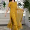 Glorious Yellow Color Heavy Rayon Sequence Work Designer Salwar Suit
