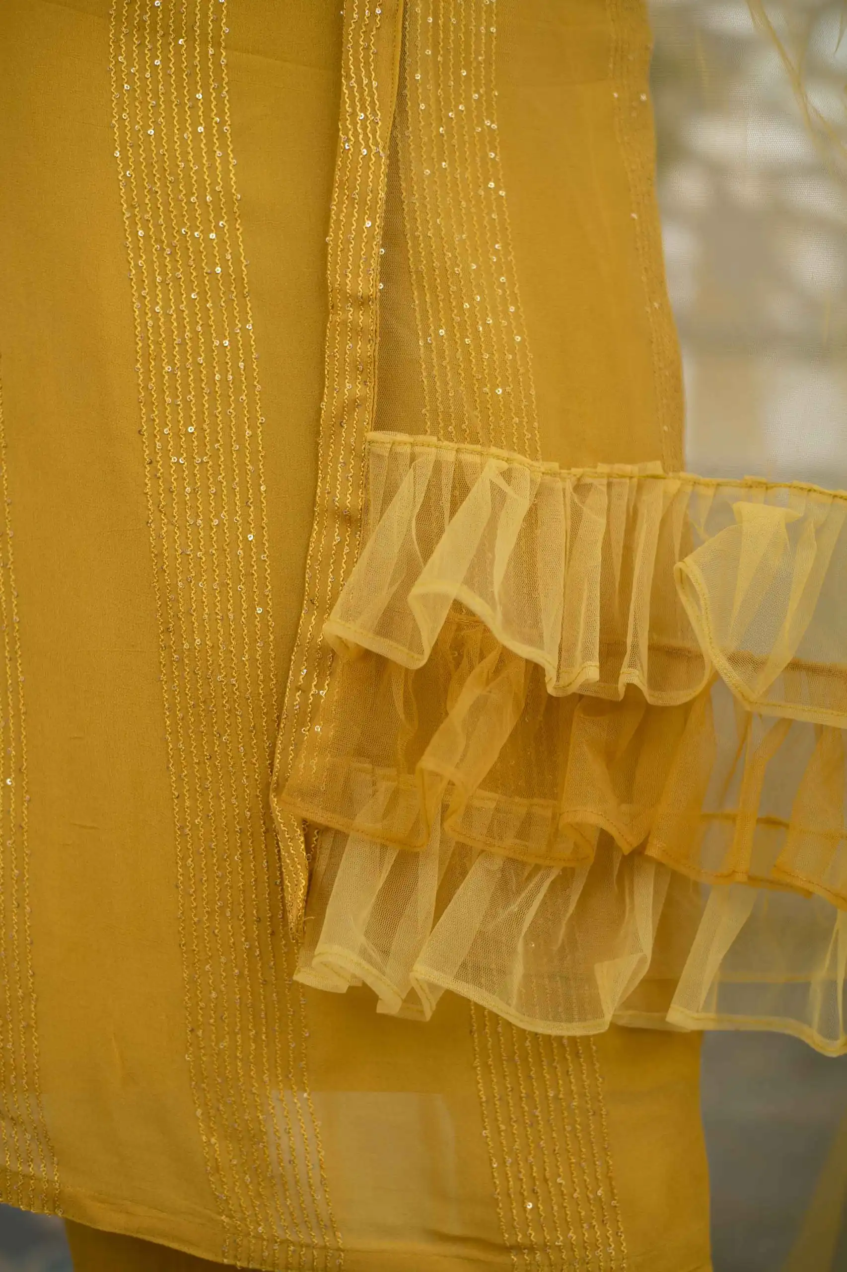 RTCKD 1040 Yellow Top: Heavy Rayon Dupatta: Net Work: Fancy Thread Embroidery Sequence Work Party, Wedding, Festive @1649/- Only | Casual Suits, Creative suits, Designer Suits, Party Wear Suits, Salwar suit, Straight Suits