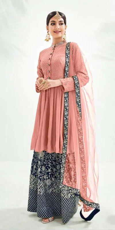 latest-orange-color-georgette-with-embroidery-work-sharara-suit