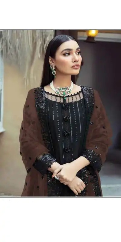new-exclusive-black-brown-faux-georgette-salwar-suit