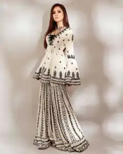 perfect-white-black-color-georgette-with-embroidery-work-plazzo-suit