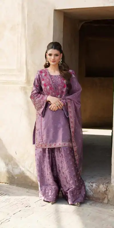 NSR 849 Lavender Chinnon Silk Salwar Suit Perfect for Wedding, Party, Baisakhi, Anniversary, Housewarming . Available at ₹1999 only. Delivery 4-6 | Casual Suits, Jump Suits, Creative suits, Designer Suits, Palazzo Suits, Party Wear Suits, Patiala Suits, Salwar suit, Straight Suits