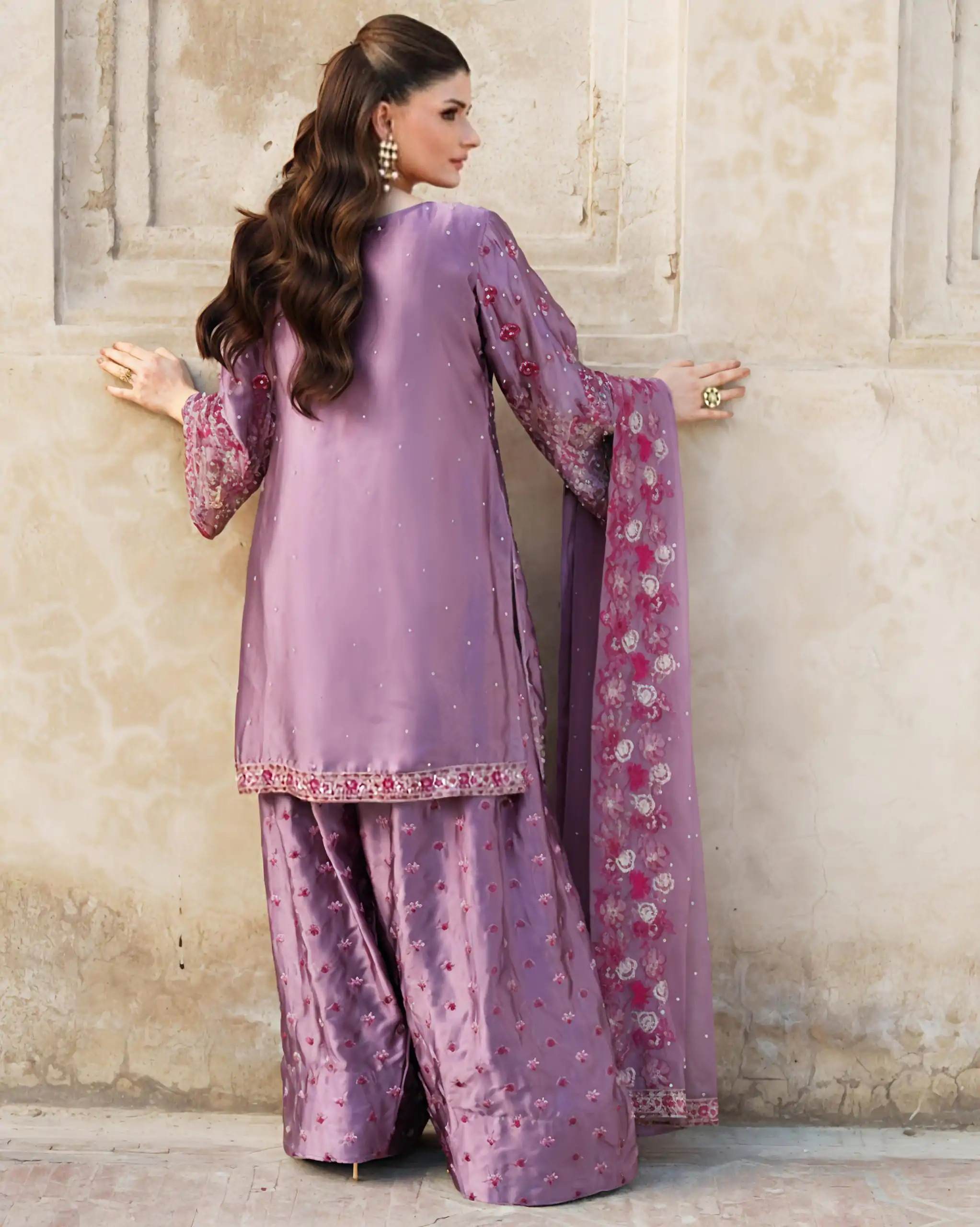 NSR 849 Lavender Chinnon Silk Salwar Suit Perfect for Wedding, Party, Baisakhi, Anniversary, Housewarming . Available at ₹1999 only. Delivery 4-6 | Casual Suits, Jump Suits, Creative suits, Designer Suits, Palazzo Suits, Party Wear Suits, Patiala Suits, Salwar suit, Straight Suits