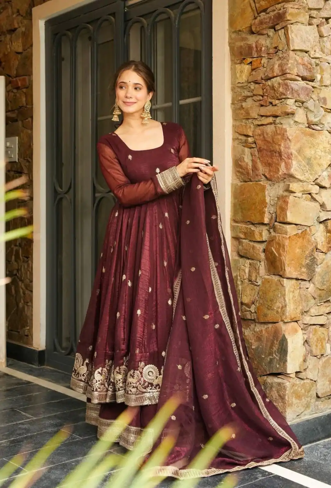SSR 521 Maroon Crunchy Silk Embroidery Work Salwar Suit Wedding, Party, Festive, Events, Navratri Garba, Anniversary, Haldi,Best Price ₹2449. | Casual Suits, Jump Suits, Creative suits, Designer Suits, Palazzo Suits, Party Wear Suits, Patiala Suits, Salwar suit, Straight Suits