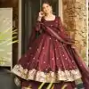 SSR 521 Maroon Crunchy Silk Embroidery Work Salwar Suit Wedding, Party, Festive, Events, Navratri Garba, Anniversary, Haldi,Best Price ₹2449. | Casual Suits, Jump Suits, Creative suits, Designer Suits, Palazzo Suits, Party Wear Suits, Patiala Suits, Salwar suit, Straight Suits