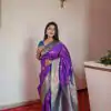 MB Paithani-3 Purple in Pethani Silk Zari Work & Lace Work Saree . Grab it for ₹2199. Delivery 4-6 Working Days. Shop now. | Creative Sarees, Embroidered Sarees, Bollywood Sarees, Designer Sarees, Ethnic Saree, Modern Digital sarees, Party Wear Sarees, Sarees