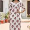 Pink Rayon Print Kurti
