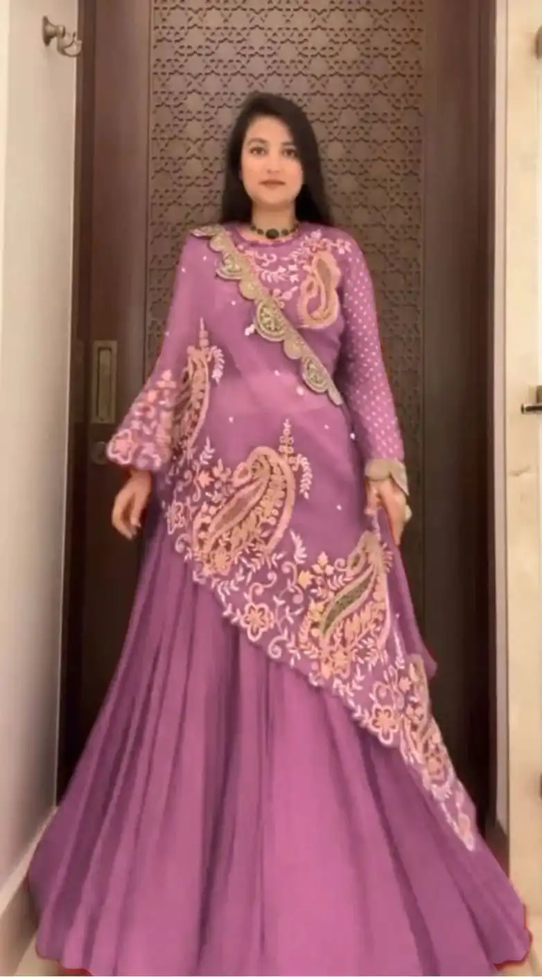 BE 400 Onion Color Georgette Lehenga Choli with Embroidery Work. Introductory Price ₹2149. Delivery 4-6 Working Days. Shop now. | Bollywood Lehenga, Creative Lehenga, Designer Lehenga, Embroidered Lehenga, Lehenga, Party Wear Lehenga