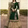 Green Georgette Embroidery Stone Work Lehenga Choli