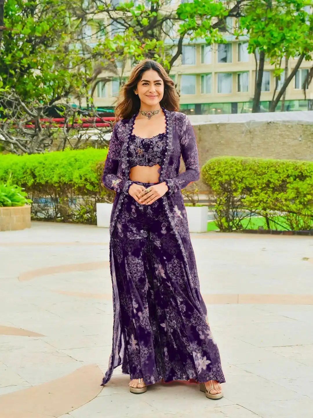 Purple Tubby Silk Digital Print Embroidery Salwar Suit