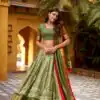 Mahendi Dola Silk Zari Weaving Work Lehenga Choli
