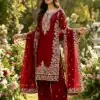 Maroon Organza Silk With Sequence Work Salwar Suit