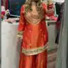 Red Cosmos Embroidery Mirror Work Salwar Suit