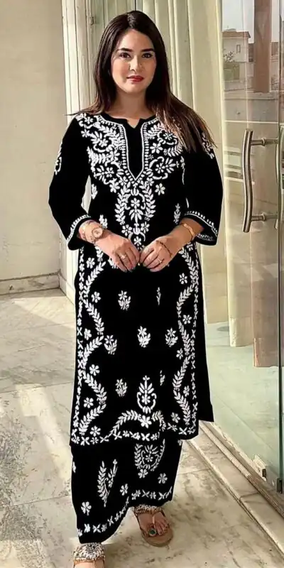 MF 627 Black Rayon With Wid Lakhnavi Style Work Kurti Designer Work. Grab it for ₹1449. Delivery 4-6 Working Days. Shop now. | Bollywood Kurti, Creative Kurtis, Designer Kurti, Kurti, Party Wear Kurti, Selfie Kurti