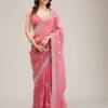 BT 439 Peach Crunchy Ciffon Saree Perfect for Wedding, Party, Bridal Wear, Raksha Bandhan, Festival Celebrations – . Special Price ₹1899. Delivery 4-6 | Creative Sarees, Embroidered Sarees, Bollywood Sarees, Designer Sarees, Ethnic Saree, Modern Digital sarees, Party Wear Sarees, Sarees