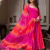 Pink Faux Georgette Digital Print Salwar Suit