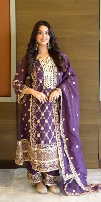 ZSR 3153 Purple in Color Pure Chinnon Embroidery Work Salwar Suit. Special Price ₹2149. Delivery 4-6 Working Days. Shop now. | Casual Suits, Jump Suits, Tops & Bottoms, Track Suits, Trendy Wear, Creative suits, Designer Suits, Palazzo Suits, Party Wear Suits, Patiala Suits, Salwar suit, Straight Suits