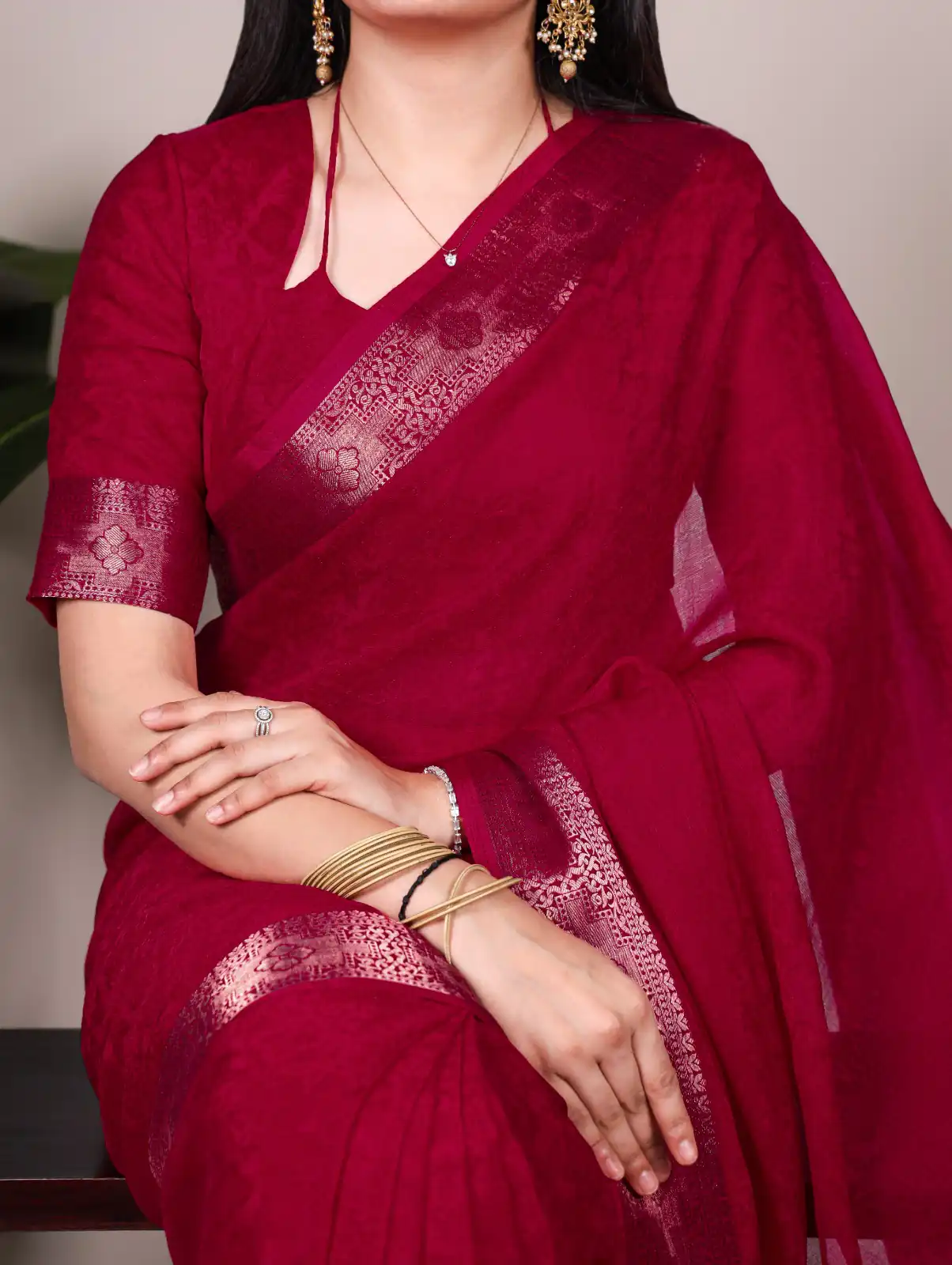 YNF 7911 Red Poly Shimmer Saree Perfect for Wedding, Party, Ganesh Chaturthi, Bridal Wear, Temple Visit –. Available at ₹1499 only. Delivery 4-6 Workin | Creative Sarees, Embroidered Sarees, Bollywood Sarees, Designer Sarees, Ethnic Saree, Modern Digital sarees, Party Wear Sarees, Sarees