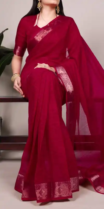YNF 7911 Red Poly Shimmer Saree Perfect for Wedding, Party, Ganesh Chaturthi, Bridal Wear, Temple Visit –. Available at ₹1499 only. Delivery 4-6 Workin | Creative Sarees, Embroidered Sarees, Bollywood Sarees, Designer Sarees, Ethnic Saree, Modern Digital sarees, Party Wear Sarees, Sarees