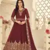 Maroon Georgette Stone Work Salwar Suit