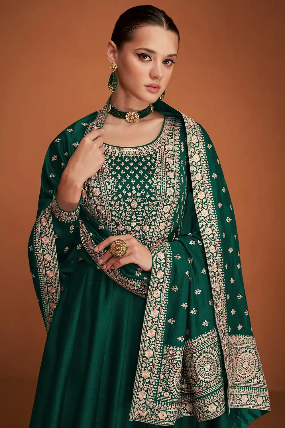 FC 9577 Green Color Vichitra Salwar Suit with Embroidery Work. Available at ₹2649 only. Delivery 4-6 Working Days. Shop now. | Casual Suits, Jump Suits, Creative suits, Designer Suits, Palazzo Suits, Party Wear Suits, Patiala Suits, Salwar suit, Straight Suits